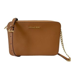 Michael Kors EW Crossbody bag Luggage Jet Set Large Saffiano Leather